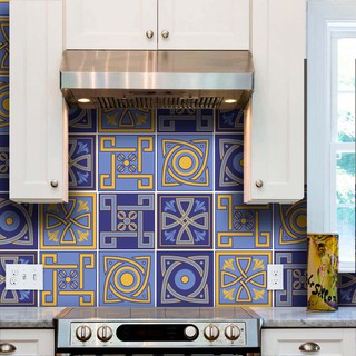 Adesivo de Azulejo Português Para Cozinha Banheiro 15x15 cm - Ref 026