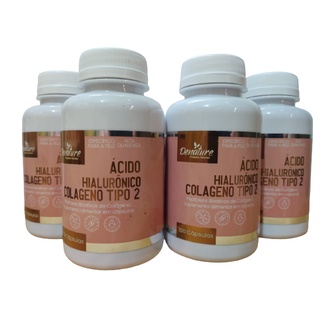 Acido Hialuronico Colageno Tipo 2 100 cápsulas Pele Firme Com Vitamina C 1 frascos Denature (7)