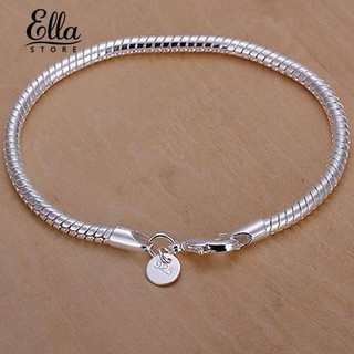 Ellastore Joia / Pulseira Feminina Fina Brilhante Com Banhada A Prata | Ellastore Women's Silver Plated Thin Bangle Shining Concise Bracelet Jewelry