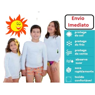 Camisa Uv 50+ INFANTIL - Proteção Solar - Unissex - Térmica - Microfibra