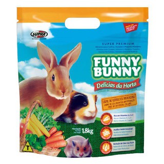 Ração para Hamster, Porquinho da India, Coelho Funny Bunny delicias da horta 2 unidades x 1,8Kg (2)