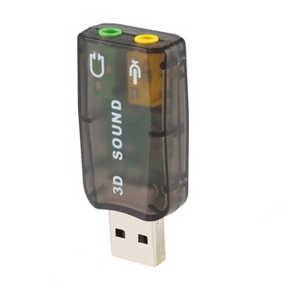 Conversor / Adaptador USB 2 0 de Áudio / Placa de Som Externa 3D / Ajustável Portátil