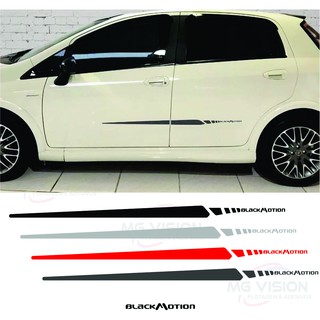 Adesivo faixa lateral do carro Fiat Punto Blackmotion 13/15
