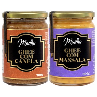 Kit 2 Manteiga Ghee Madhu Massala/canela 300g