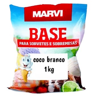 Base Sabor coco branco Para Sorvete E Sobremesas Marvi 1kg