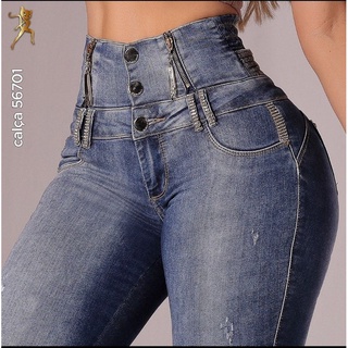 calca jeans levanta bumbum modeladora Rhero referência 56701