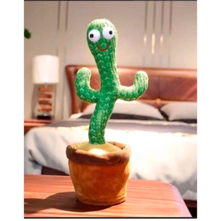 Brinquedo Pelúcia dancante cacto cactus dançarino repete a fala luzes Infantis