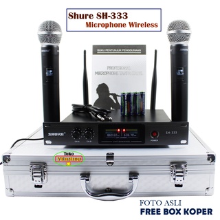 Microfone Sem Fio SHURE SH-333 MIC VOCAL Profissional Mala BOX