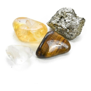 Pedras Da Prosperidade- Citrino,olho De Tigre,pirita,cristal