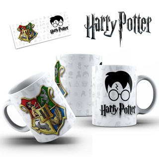 Caneca Harry Potter Com Logo Casas (Porcelana ou Polímero)