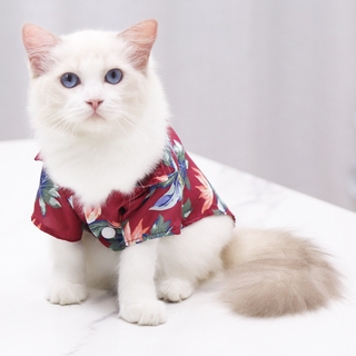 New Pet Beach Shirt Hawaiian Pet Spring and Summer Clothing Supplies Material Is Light and Soft Comfortable and Holiday Essential (1)