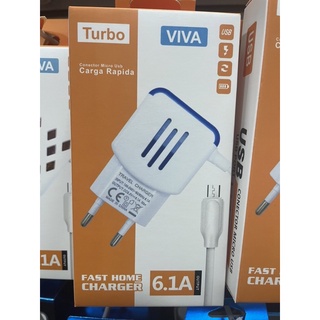 carregador turbo 6.1A v8 2 entradas micro USB para Android (viva) (1)
