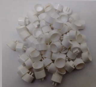Ponteira para Poleiro de Plástico Branco - (10mm, 13mm e 15mm) - Conj. c/ 10und.
