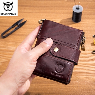 Bolsa Carteira BULLCAPTAIN 08 Genuine Leather Men's Wallet Chain Combination Wallet's (1)