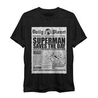 Camiseta Preta Superman DC Comics Arte Daily Planet Moda Geek