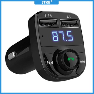 Jtke Bluetooth Car Kit Transmissor Fm Handfree Mp3 Player De Áudio Do Carro De Detecção De Tensão Com Cancelação De Ruído Dupla Usb Carregador De Carro