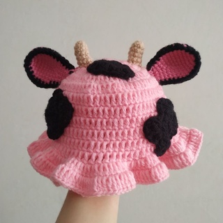 Chapéus de crochê / crochet bucket hat / chapéu de sapinho / vaquinha / ursinho / morango (8)