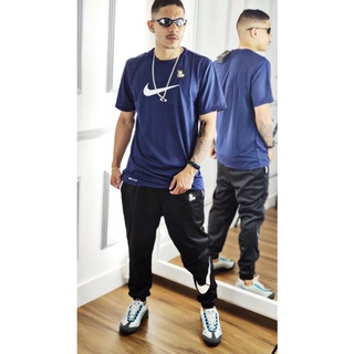 Conjunto Camiseta Nike Masculina Dri Fit + Calça Jogger Facão Com Bolso Lançamento (9)