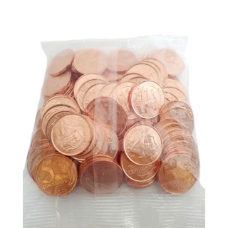 sachê lacrado de moedas de 0,05 centavos de 2021