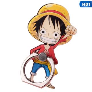 Anel De Dedo Em Metal Anime One Piece Stand Holder Luffy De Palha Para Celular (7)