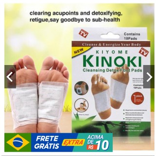 Kinoki 10 Adesivos Eliminador de Toxinas Detox Natural P/ Pés