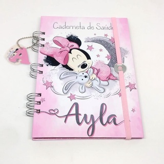 Caderneta de Vacinação Personalizada - Minnie baby rosa (1)
