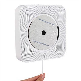 Reprodutor de CD Reketess TR609 de Parede com Bluetooth Portátil/Rádio FM/Suporte para USB/Cartão SD/Entrada AUX/Remoto
