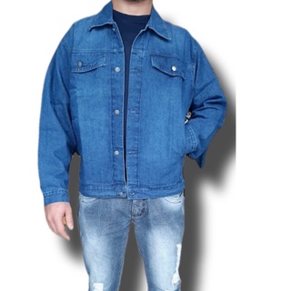 jaqueta masculina jeans azul e sarja preta