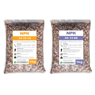 Kit Fertilizante Npk 10 10 10 + 04 14 08 - 1kg cada (1)