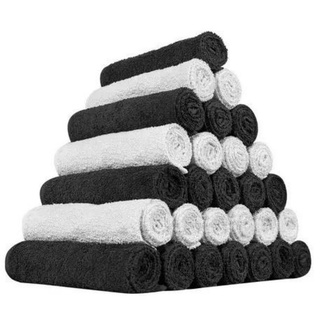 Kit 10 toalhas brancas rosto salao de beleza viena 100% algodao premium macia leve toalha felpuda karisma (2)