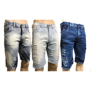 kit 2 bermudas jeans rasgadas ou normais vários modelos preço de atacado revenda lucre (2)