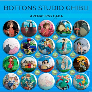 Botton Studio Ghibli - Totoro - Kiki - Chihiro - Howl
