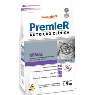 Premier Renal Ração Nutrição Clínica para Gatos Adultos 1,5kg
