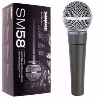 Microfone Profissional Microfone Mic SHURE SM58 Não - Preto