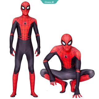 Alta Qualidade Homem Aranha Traje Fancy Dress Adulto E Crianças Spandex 3D Cosplay Roupas Halloween Preto Vermelho (GM)