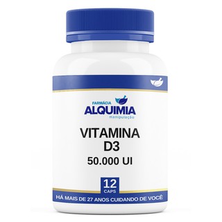 Vitamina D3 50.000 UI 12 Cápsulas - Aumento da Imunidade - Ossos Fortes
