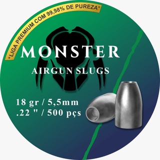 Chumbo Slug MONSTER 5.5mm 18 Grains / .2169 - LIGA PREMIUM