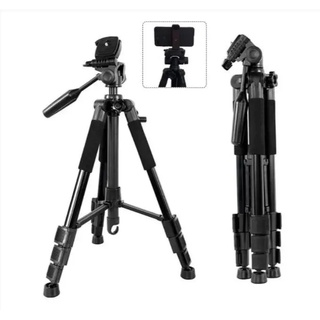 Tripé Profissional Alumínio Telescópico Camera Canon/Nikon DSLR 1,70M + Suporte Celular Smartphone + Bag