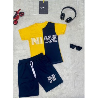 Conjunto Infantil Masculino Nike, Camisa + Bermuda.