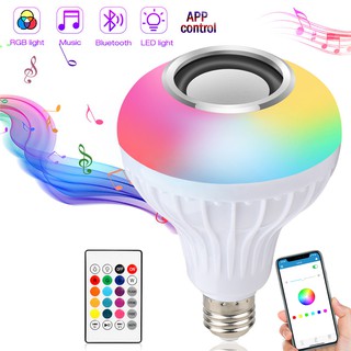Lâmpada Inteligente Colorida Tocar Música Led/Bluetooth/RGBW/APP Para Festa Discoteca
