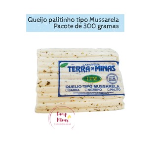 Queijo minas Palito tipo Mussarela tradicional ou temperado Pacote 300 Gramas