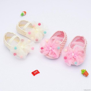 Babyshow Sapato De Bebê De Princesa Com Laço E Sola Flexível Para Recém-Nascido / Outono