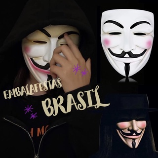 Máscara V De Vingança Anonymous Festa Fantasia Cosplay Zangado Anonimous Halloween (2)