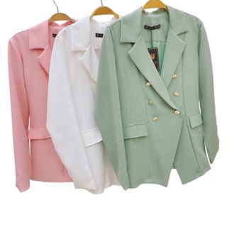 blazer alongada jaquetas casacos feminina alfaiataria max,com 6 botões, forrado, luxo #08