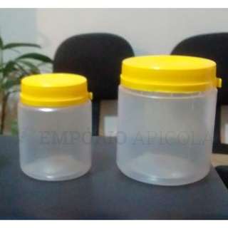 Kit 20 unidades Pote para mel com rosca e lacre na tampa 10 potes de 1kg + 10 potes de 500g
