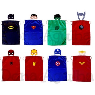 01Capa e Máscara Batman/Superman/Hulk/Thor/Aranha/Homem de Ferro/Capitão América/Mulher Maravilha/Fantasia/Super Heróis
