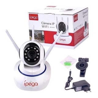 Camera Robo 3 Antenas Ip Wifi 360º 1080p Sistema APP IPEGA- CARECAM