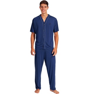 Pijama Longo Aberto Frente Adulto Masculino 197A