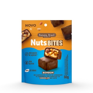 Bombom De Chocolate ao Leite Nutsbites Sem Açúcar Sem Glúten Snack 60g Nutsbar (1)