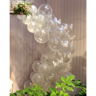 10 Unid - Balão Cristal 9 Pol Bexiga Transparente. (4)